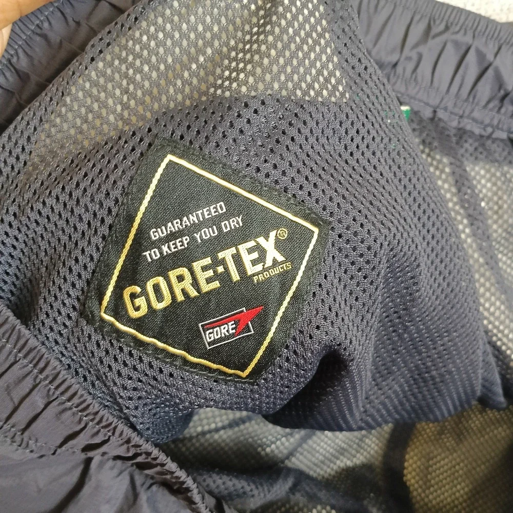 LL Bean Gore-Tex Rain Pants Mens M Reg Gray Excellent Waterproof Stowaway